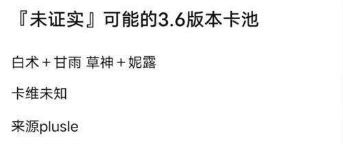 原神最新爆料卡池延期,卡池延期,期待与玩家共赴冒险之旅! 第2张 原神最新爆料卡池延期,卡池延期,期待与玩家共赴冒险之旅! 第2张